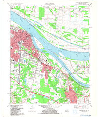 Download a high-resolution, GPS-compatible USGS topo map for Paducah East, KY (1983 edition)