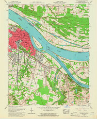 Download a high-resolution, GPS-compatible USGS topo map for Paducah East, KY (1965 edition)