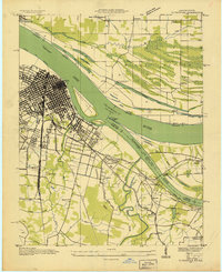 preview thumbnail of historical topo map of Paducah, KY in 1936