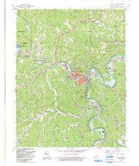 preview thumbnail of historical topo map of Paintsville, KY in 1992