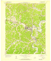 1954 Map of Paintsville, KY, 1955 Print