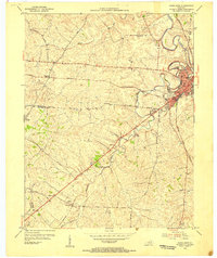 preview thumbnail of historical topo map of Bourbon County, KY in 1954