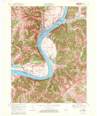 1969 Map of Patriot, IN, 1971 Print