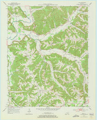 preview thumbnail of historical topo map of Casey County, KY in 1953