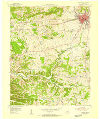 1954 Map of Princeton, KY, 1955 Print