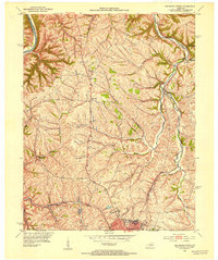 Download a high-resolution, GPS-compatible USGS topo map for Richmond North, KY (1954 edition)