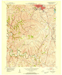 1953 Map of Richmond, KY, 1954 Print