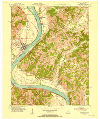 1951 Map of Rising Sun, 1953 Print