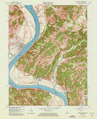 1961 Map of Rising Sun, 1973 Print