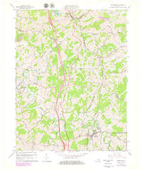 1965 Map of Sadieville, KY, 1979 Print