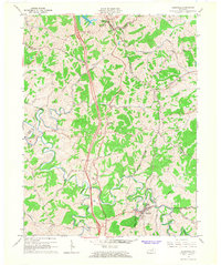 1965 Map of Sadieville, KY, 1966 Print