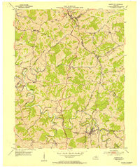 1953 Map of Sadieville, KY, 1954 Print
