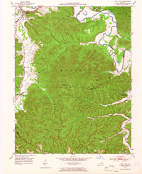 1953 Map of Salt Lick, KY, 1966 Print