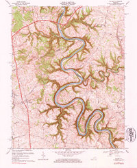 Download a high-resolution, GPS-compatible USGS topo map for Salvisa, KY (1984 edition)