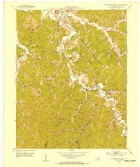 1951 Map of Salyersville, KY, 1953 Print
