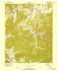 Download a high-resolution, GPS-compatible USGS topo map for Saxton, KY (1954 edition)