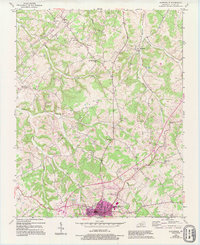 1954 Map of Scottsville, 1995 Print