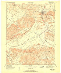 preview thumbnail of historical topo map of Sebree, KY in 1951