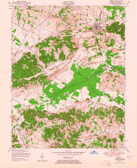1949 Map of Sebree, KY, 1965 Print
