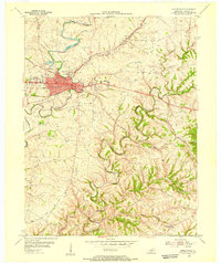 Download a high-resolution, GPS-compatible USGS topo map for Shelbyville, KY (1955 edition)