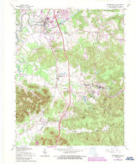 1962 Map of Shepherdsville, KY, 1987 Print