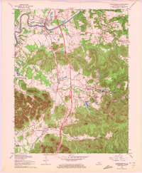 1962 Map of Shepherdsville, KY, 1972 Print