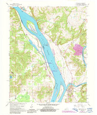 preview thumbnail of historical topo map of Smithland, KY in 1967