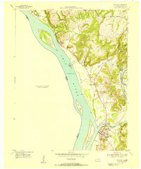 preview thumbnail of historical topo map of Smithland, KY in 1954