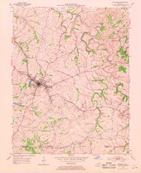Download a high-resolution, GPS-compatible USGS topo map for Springfield, KY (1969 edition)