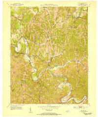 Download a high-resolution, GPS-compatible USGS topo map for Tallega, KY (1954 edition)