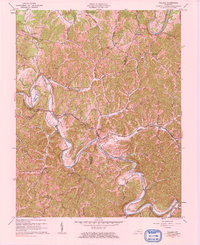 Download a high-resolution, GPS-compatible USGS topo map for Tallega, KY (1984 edition)