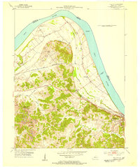 Download a high-resolution, GPS-compatible USGS topo map for Tell City, KY (1955 edition)