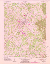1954 Map of Tompkinsville, 1983 Print
