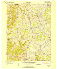 1950 Map of Union, KY, 1952 Print