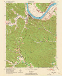 1949 Map of Vanceburg, KY, 1973 Print
