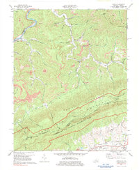 preview thumbnail of historical topo map of Bell County, KY in 1974