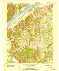 1952 Map of Vevay South, 1954 Print