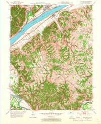 1952 Map of Vevay South, 1966 Print