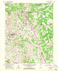 1960 Map of Vine Grove, 1971 Print