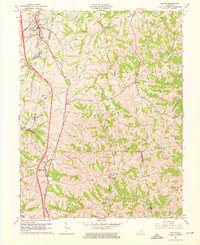 1961 Map of Walton, KY, 1976 Print