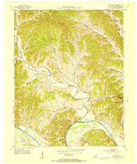 preview thumbnail of historical topo map of Cumberland County, KY in 1953