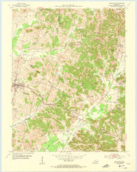 1953 Map of Whitesville, KY, 1955 Print