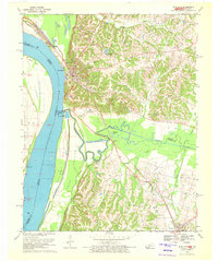 preview thumbnail of historical topo map of Wickliffe, KY in 1970