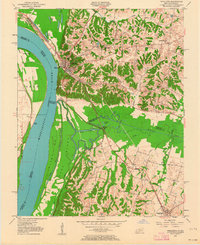 preview thumbnail of historical topo map of Wickliffe, KY in 1951