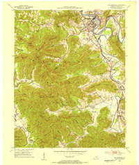 1952 Map of Williamsburg, 1954 Print