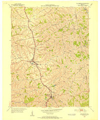 1950 Map of Williamstown, KY, 1952 Print