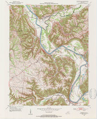 1952 Map of Worthville, 1984 Print