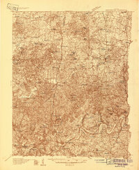 preview thumbnail of historical topo map of Munfordville, KY in 1934