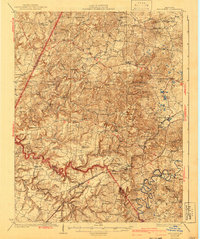 1932 Map of Big Clifty, KY, 1942 Print