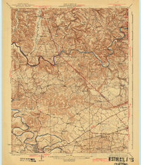 1923 Map of Brownsville, KY, 1942 Print
